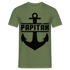Vatertag Shirt Papa Papitän Anker Retro Style Geschenk T-Shirt - Militärgrün