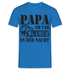 Papa am Tag Gamer in der Nacht Vater Geschenk T-Shirt - Royalblau
